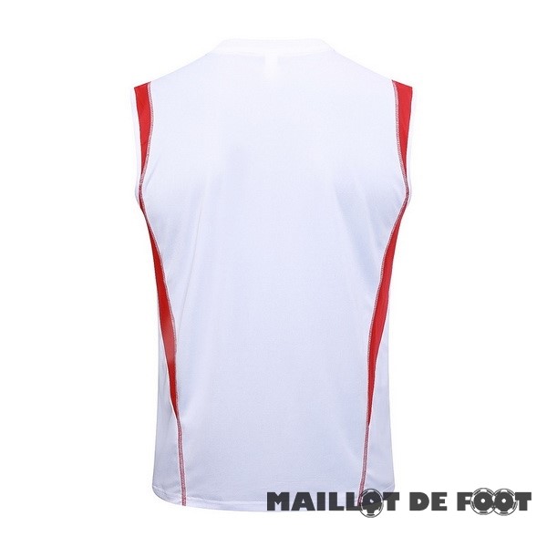 Foot Maillot Pas Cher Entrainement Sans Manches São Paulo 2023 2024 Blanc Rouge