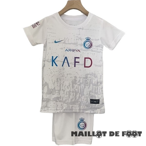 Foot Maillot Pas Cher Exterieur Conjunto De Enfant Al Nassr 2023 2024 Blanc