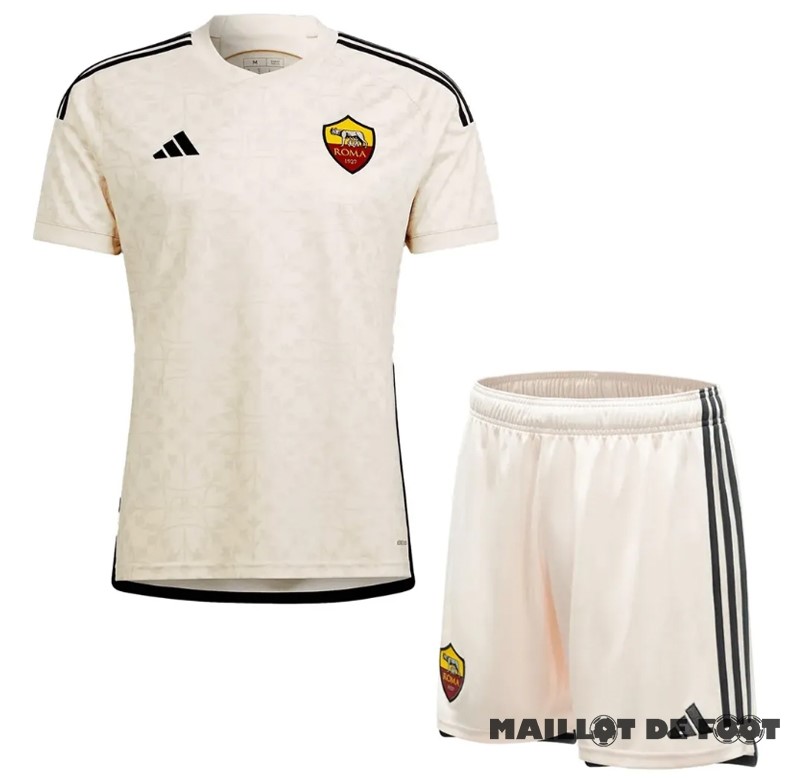 Foot Maillot Pas Cher Exterieur Conjunto De Enfant As Roma 2023 2024 I Jaune