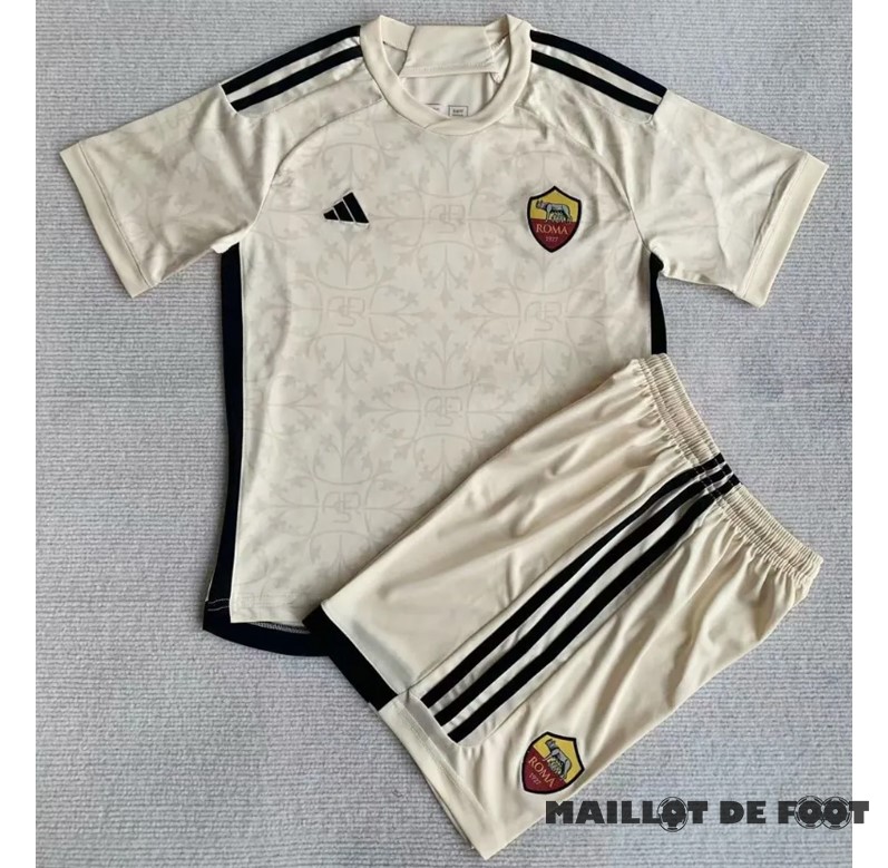Foot Maillot Pas Cher Exterieur Conjunto De Enfant As Roma 2023 2024 I Jaune