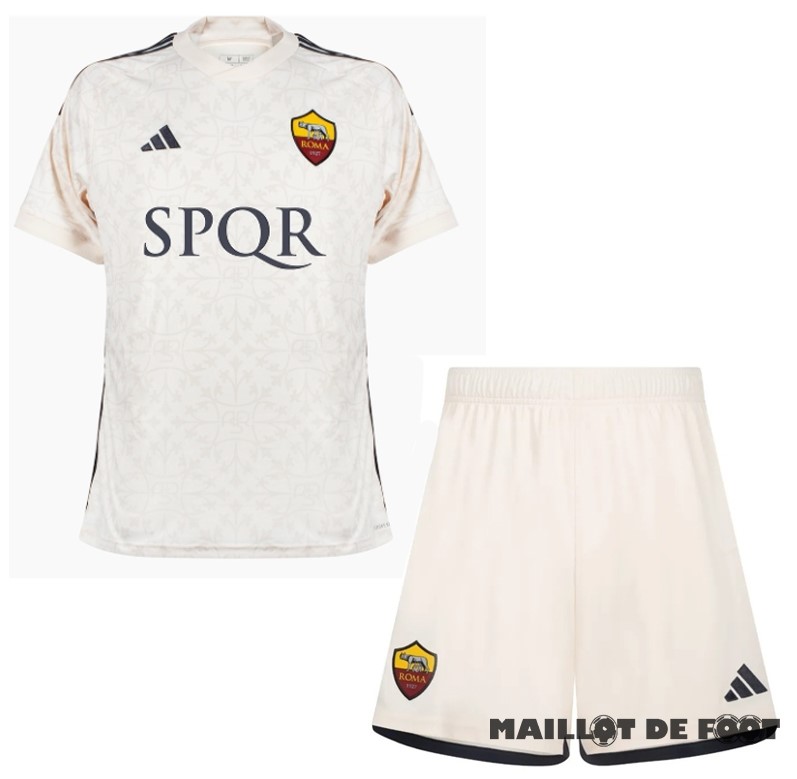 Foot Maillot Pas Cher Exterieur Conjunto De Enfant As Roma 2023 2024 Jaune