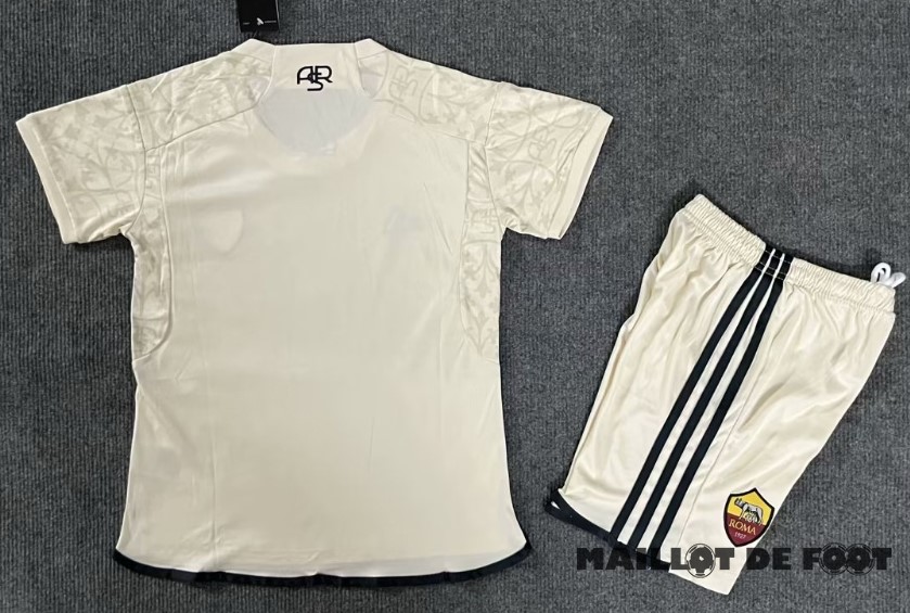 Foot Maillot Pas Cher Exterieur Conjunto De Enfant As Roma 2023 2024 Jaune