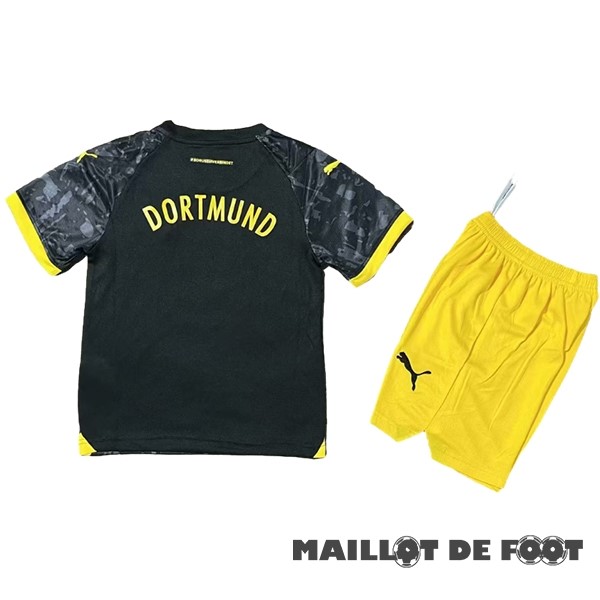 Foot Maillot Pas Cher Exterieur Conjunto De Enfant Borussia Dortmund 2023 2024 Noir