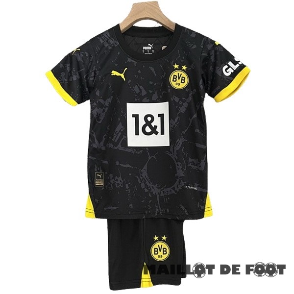 Foot Maillot Pas Cher Exterieur Conjunto De Enfant Borussia Dortmund 2023 2024 Noir Jaune