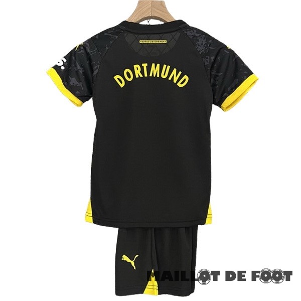 Foot Maillot Pas Cher Exterieur Conjunto De Enfant Borussia Dortmund 2023 2024 Noir Jaune