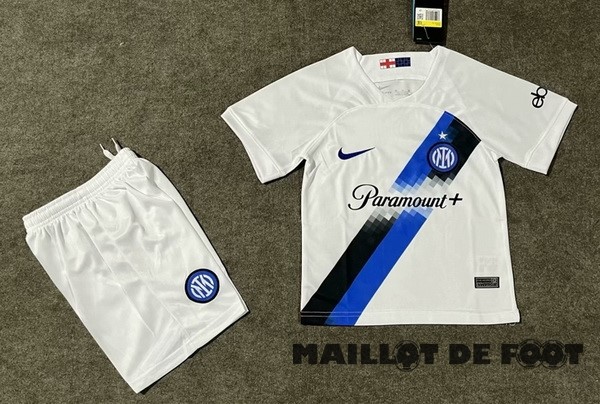 Foot Maillot Pas Cher Exterieur Conjunto De Enfant Inter Milán 2023 2024 Blanc
