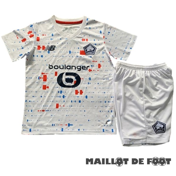 Foot Maillot Pas Cher Exterieur Conjunto De Enfant Lille 2023 2024 Blanc