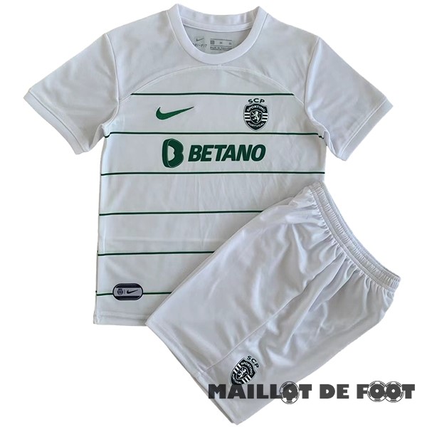 Foot Maillot Pas Cher Exterieur Conjunto De Enfant Lisboa 2023 2024 Blanc