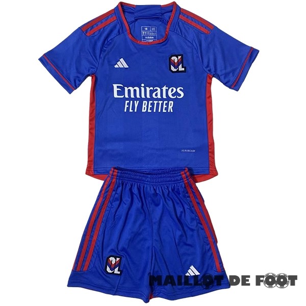 Foot Maillot Pas Cher Exterieur Conjunto De Enfant Lyon 2023 2024 Bleu
