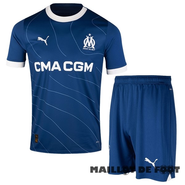 Foot Maillot Pas Cher Exterieur Conjunto De Enfant Marsella 2023 2024 Bleu