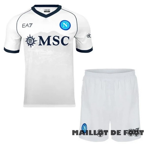 Foot Maillot Pas Cher Exterieur Conjunto De Enfant Napoli 2023 2024 Blanc