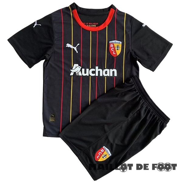 Foot Maillot Pas Cher Exterieur Conjunto De Enfant RC Lens 2023 2024 Noir