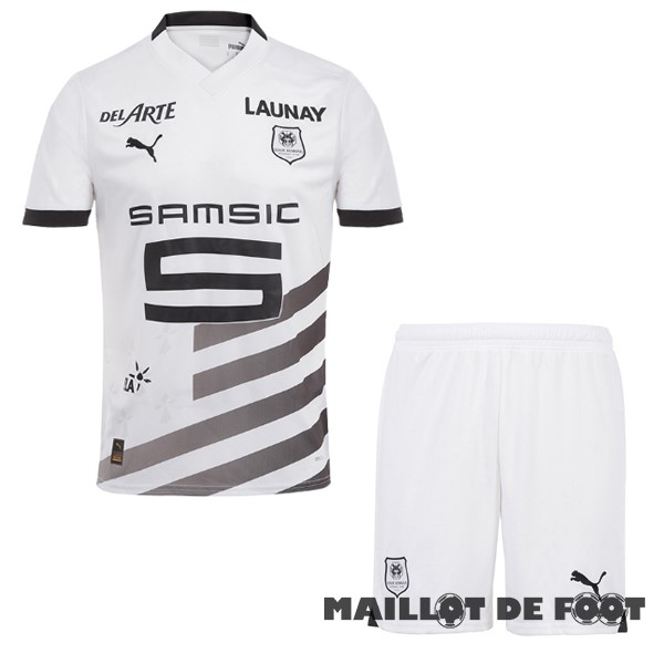 Foot Maillot Pas Cher Exterieur Conjunto De Enfant Rennais 2023 2024 Blanc