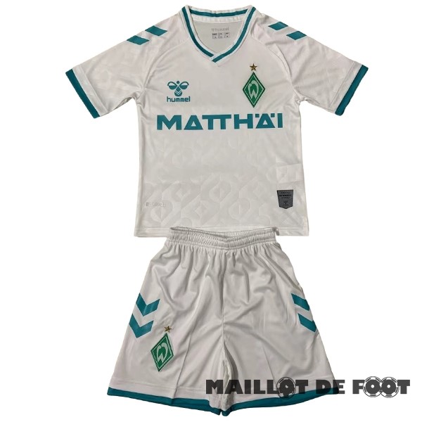 Foot Maillot Pas Cher Exterieur Conjunto De Enfant Werder Bremen 2023 2024 Blanc