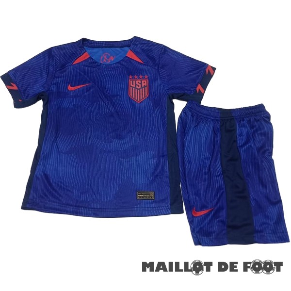 Foot Maillot Pas Cher Exterieur Conjunto De Enfant États-Unis 2023 Bleu