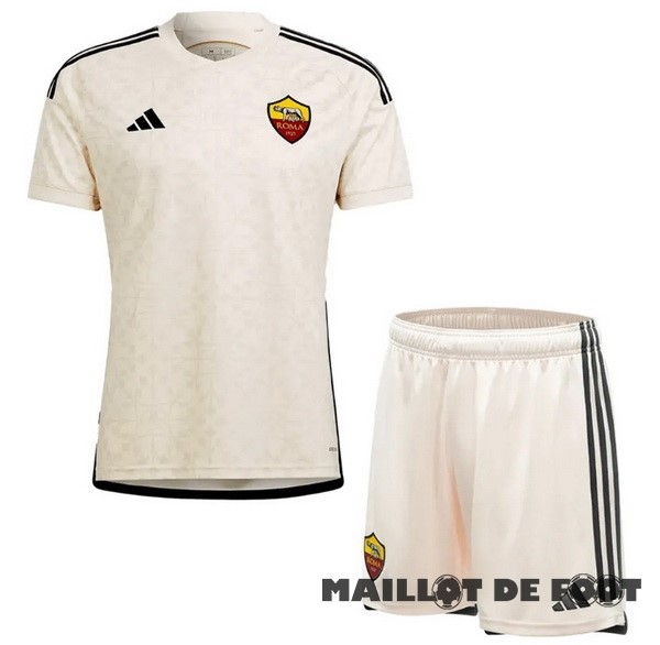 Foot Maillot Pas Cher Exterieur Conjunto De Homme As Roma 2023 2024 I Jaune
