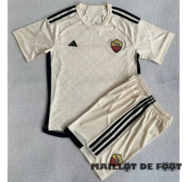 Foot Maillot Pas Cher Exterieur Conjunto De Homme As Roma 2023 2024 I Jaune