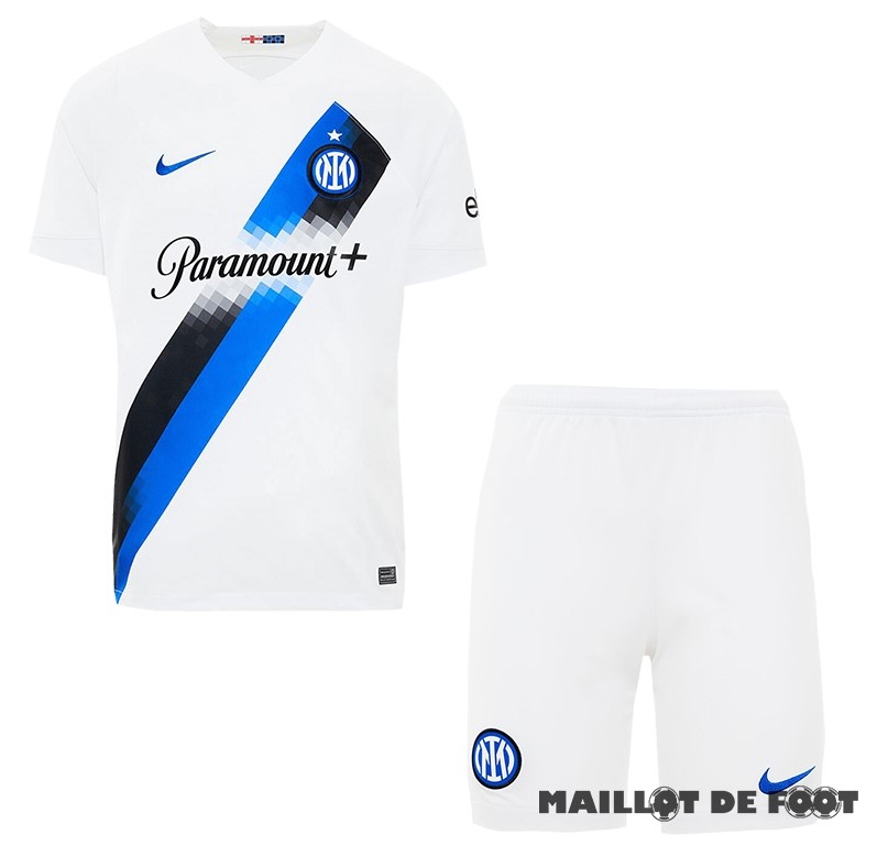 Foot Maillot Pas Cher Exterieur Conjunto De Homme Inter Milán 2023 2024 Blanc