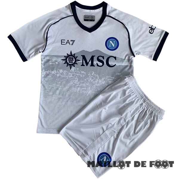 Foot Maillot Pas Cher Exterieur Conjunto De Homme Napoli 2023 2024 Blanc