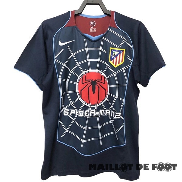 Foot Maillot Pas Cher Exterieur Maillot Atlético Madrid Retro 2004 Bleu