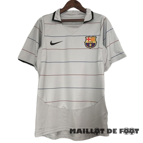 Foot Maillot Pas Cher Exterieur Maillot Barcelona Retro 2003 2005 Gris