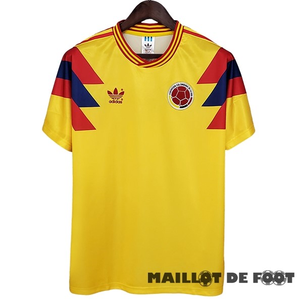 Foot Maillot Pas Cher Exterieur Maillot Columbia Retro 1990 Jaune