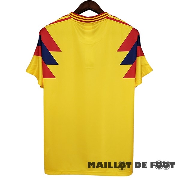 Foot Maillot Pas Cher Exterieur Maillot Columbia Retro 1990 Jaune