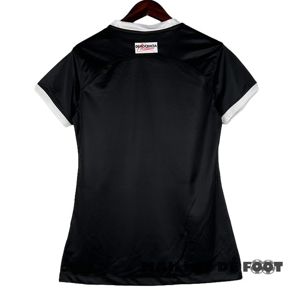 Foot Maillot Pas Cher Exterieur Maillot Femme Corinthians Paulista 2023 2024 Noir Blanc