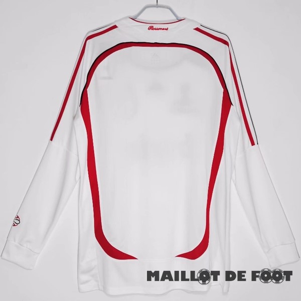 Foot Maillot Pas Cher Exterieur Maillot Manches Longues AC Milan Retro 2006 2007 Blanc