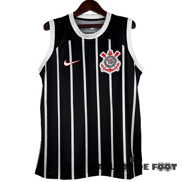 Foot Maillot Pas Cher Exterieur Maillot Sans Manches Corinthians Paulista 2023 2024 Noir