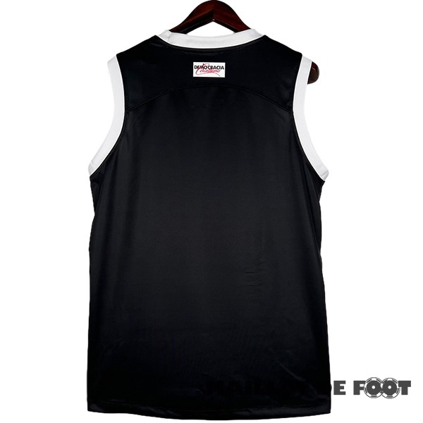 Foot Maillot Pas Cher Exterieur Maillot Sans Manches Corinthians Paulista 2023 2024 Noir