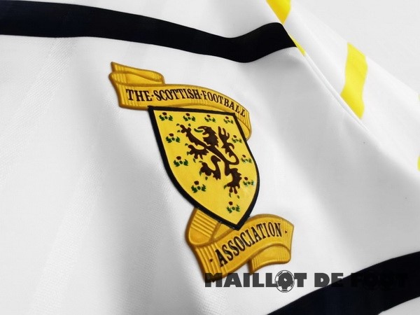 Foot Maillot Pas Cher Exterieur Maillot Écosse Retro 1988 1991 Jaune Blanc