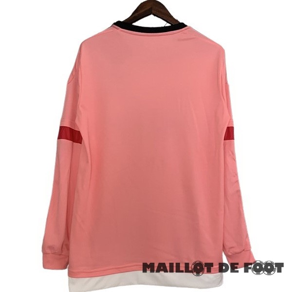 Foot Maillot Pas Cher Exterieur Manches Longues Juventus Retro 2015 2016 Rose
