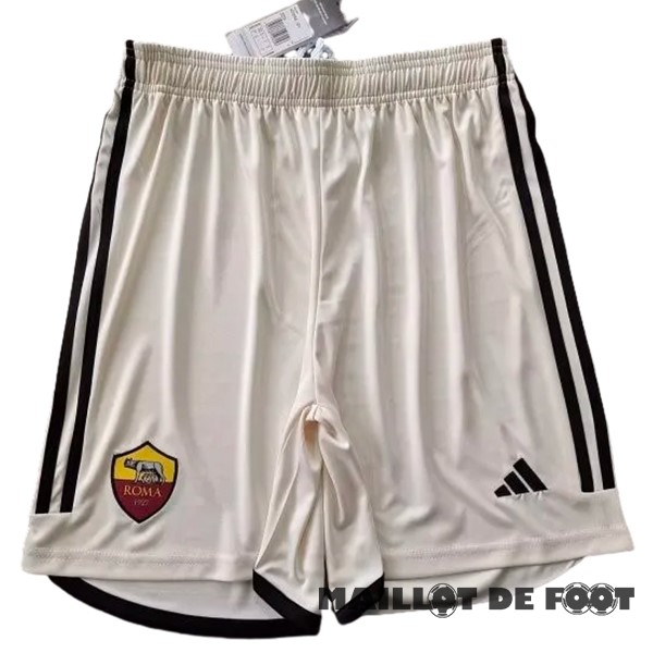 Foot Maillot Pas Cher Exterieur Pantalon As Roma 2023 2024 Jaune