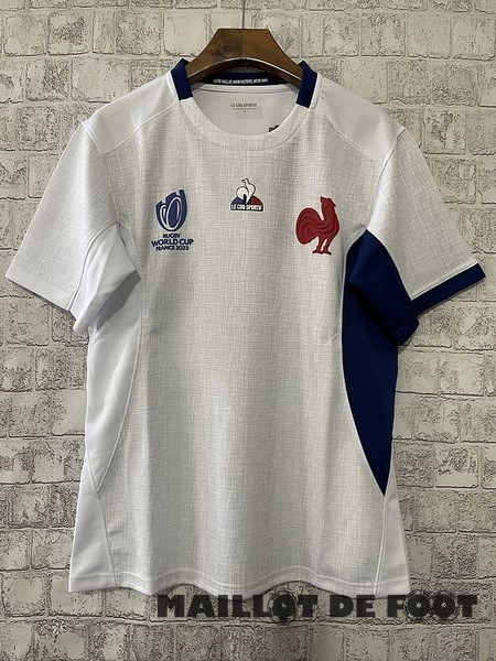 Foot Maillot Pas Cher Exterieur Rugby Maillot Championne du Monde 2023 Blanc