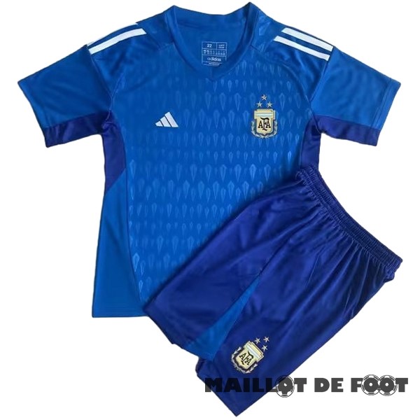 Foot Maillot Pas Cher Gardien Conjunto De Enfant Argentine 2023 Bleu