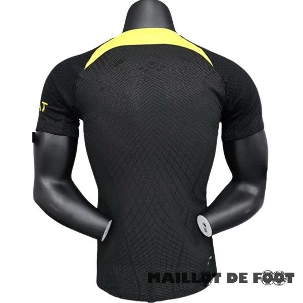 Foot Maillot Pas Cher Joueurs Entrainement Paris Saint Germain 2023 2024 Noir Jaune