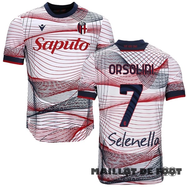 Foot Maillot Pas Cher NO.7 ORSOLINI Thailande Third Maillot Bologna 2023 2024 Blanc