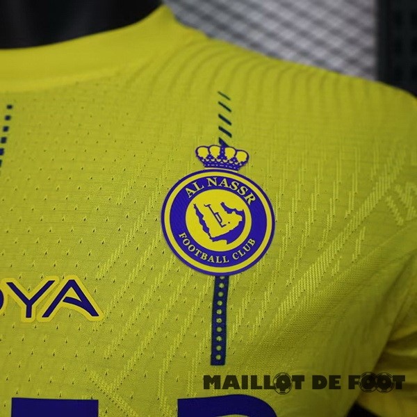 Foot Maillot Pas Cher NO.7 Ronaldo Thailande Domicile Joueurs Maillot Al Nassr 2023 2024 Jaune