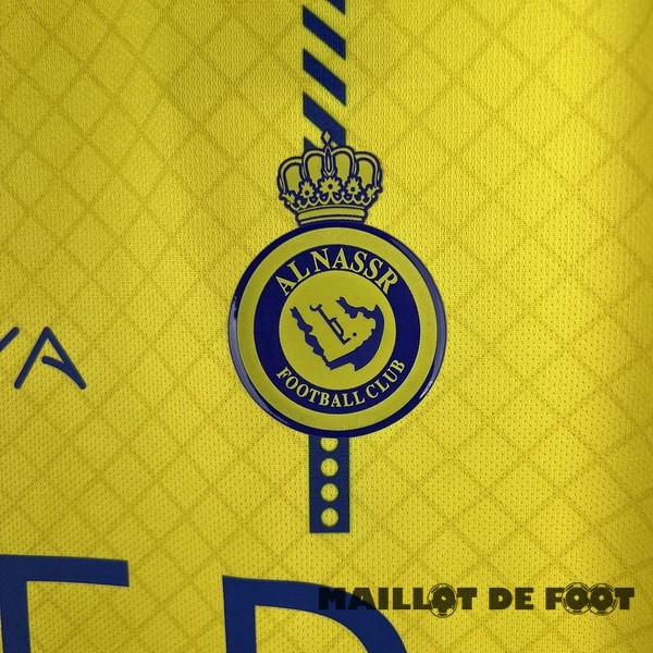 Foot Maillot Pas Cher NO.7 Ronaldo Thailande Domicile Maillot Al Nassr 2023 2024 Jaune