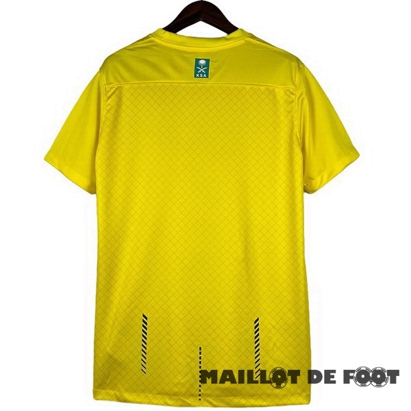 Foot Maillot Pas Cher NO.7 Ronaldo Thailande Domicile Maillot Al Nassr 2023 2024 Jaune