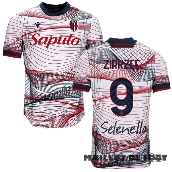 Foot Maillot Pas Cher NO.9 ZIRKZEE Thailande Third Maillot Bologna 2023 2024 Blanc
