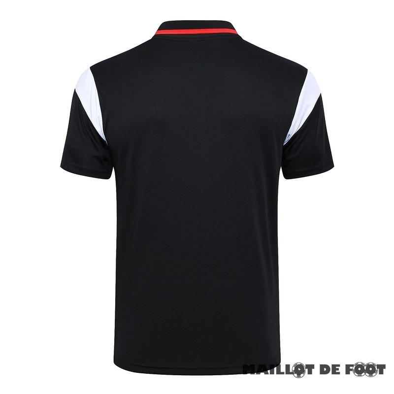 Foot Maillot Pas Cher Polo AC Milan 2023 2024 Noir Rouge Blanc