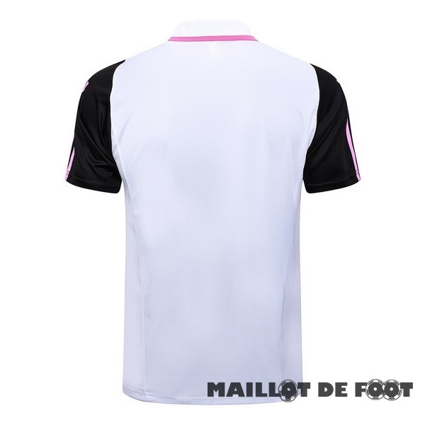 Foot Maillot Pas Cher Polo Juventus 2023 2024 Blanc Noir