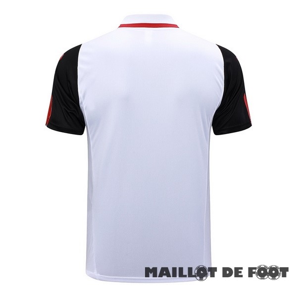 Foot Maillot Pas Cher Polo Manchester United 2023 2024 Blanc Noir Rouge