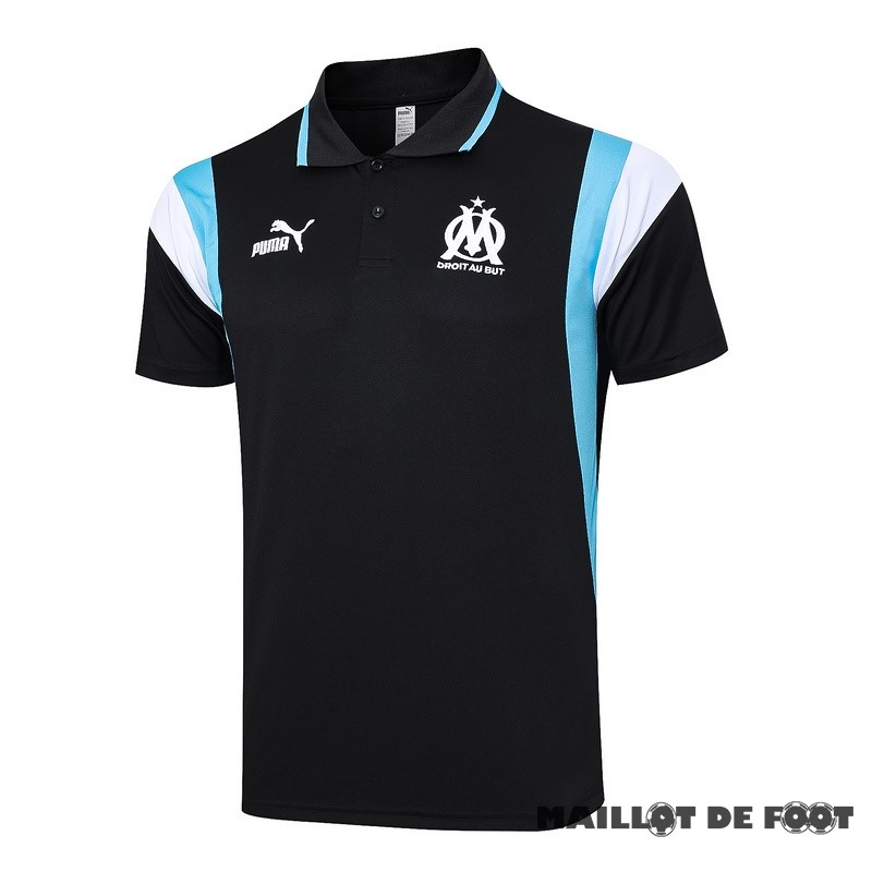 Foot Maillot Pas Cher Polo Marsella 2023 2024 Bleu Marine Blanc