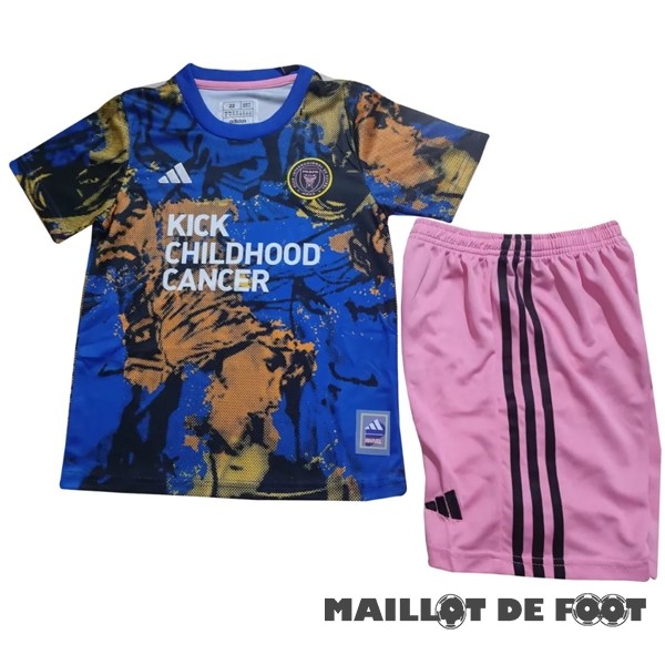 Foot Maillot Pas Cher Spécial Conjunto De Enfant Inter Miami 2023 2024 Bleu Rose