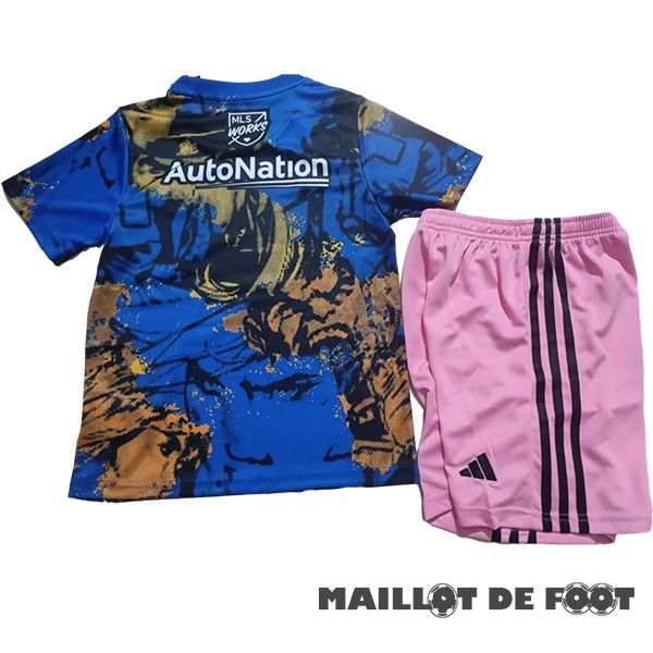 Foot Maillot Pas Cher Spécial Conjunto De Enfant Inter Miami 2023 2024 Bleu