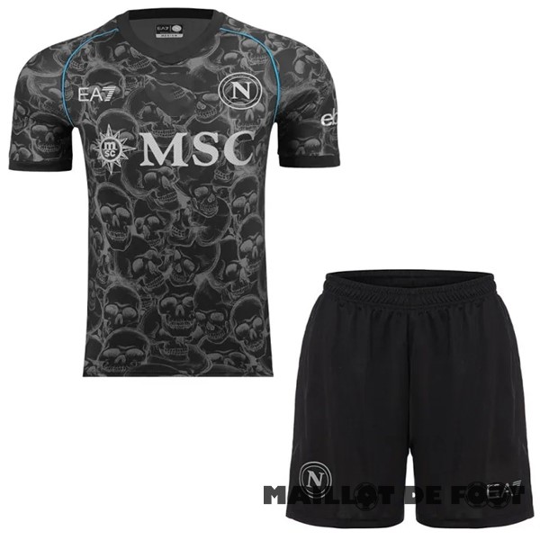 Foot Maillot Pas Cher Spécial Conjunto De Enfant Napoli 2023 2024 Noir