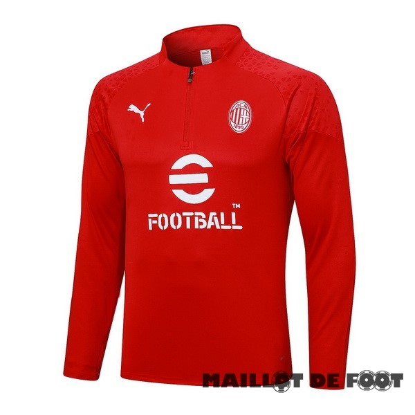 Foot Maillot Pas Cher Sudadera Entrainement AC Milan 2023 2024 Rouge